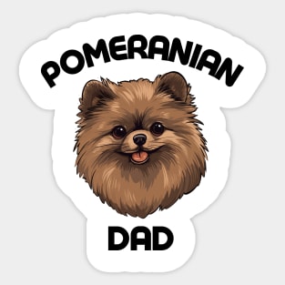 Pomeranian Dad Funny Gift Dog Breed Pet Lover Puppy Sticker